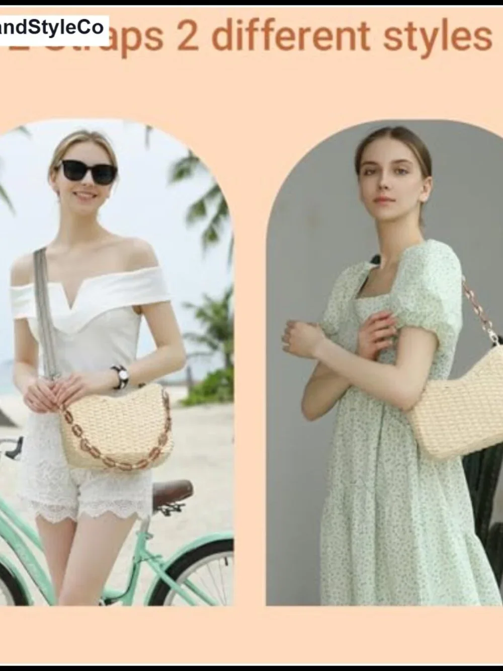 Small Straw Woven Crossbody Bag Shoulder Purse Women Boho Beach